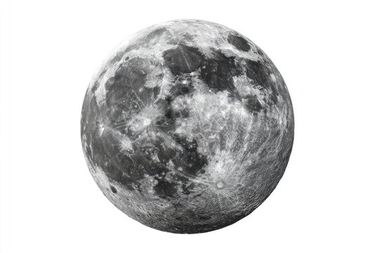 Grayscale full moon, detailed craters