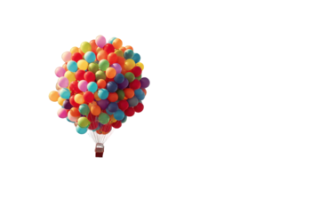 Colorful hot air balloon filled with many balloons (1)