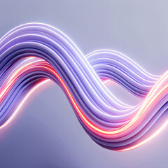 Dynamic neon wave design with vibrant glowing colors for modern technology and artistic concepts