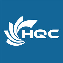 HQC letter design. HQC letter technology logo design on a Blue background. HQC  Monogram logo design for an entrepreneur and business.