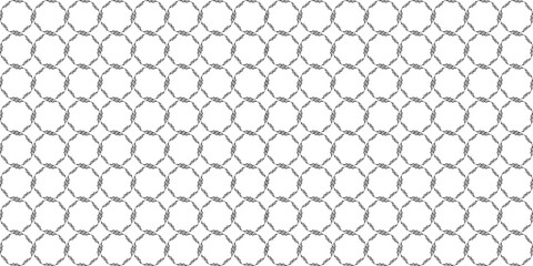 Intricate Geometric Pattern of Interlocking Octagons in Monochrome.