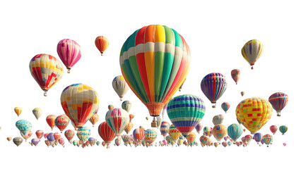 Obraz premium Colorful hot air balloons in flight