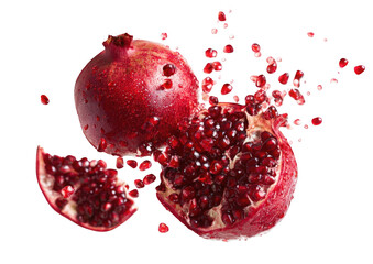 Pomegranate fruit exploding with seeds