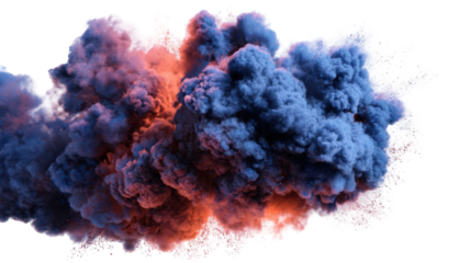 A large, colorful cloud of smoke