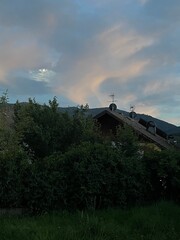 military helicopter at sunset