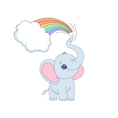 cute elephant vector art.eps