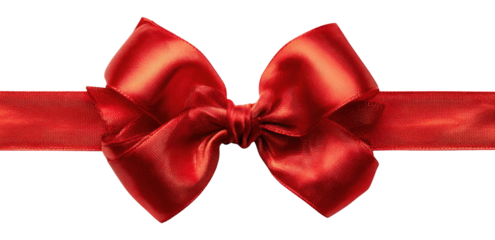 Red satin ribbon bow on a black background (5)