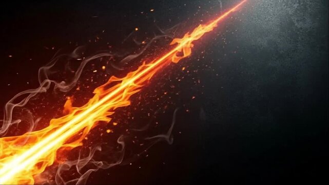 暗闇を切り裂く燃える光の矢