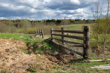 Obraz premium old wooden fence