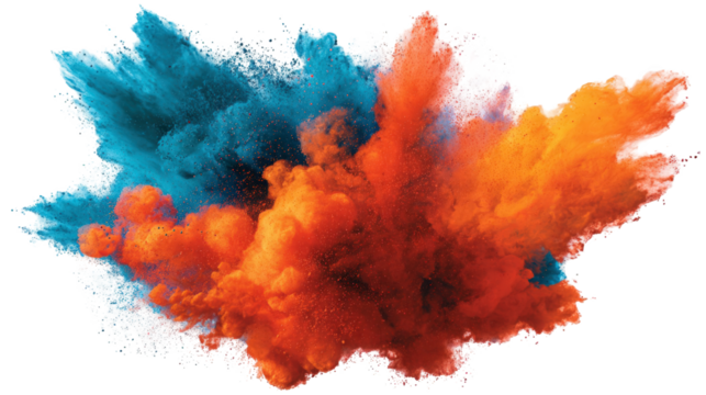 Abstract explosion of colorful powder (1)