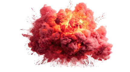 Abstract explosion of vibrant crimson smoke