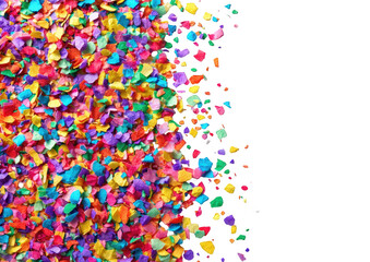 Fototapeta premium Colorful confetti scattered, vibrant hues