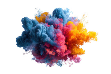 Vibrant explosion of colorful ink