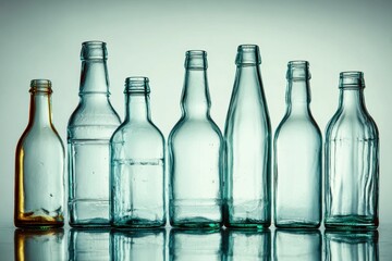 A Thoughtful Arrangement of Empty Glass Beer Bottles: A Reflection on Alcoholism and Isolation
