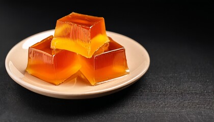 delicious orange jelly cubes sweet treats food photography