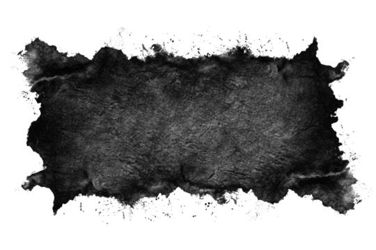 Dark, textured, irregular splatter