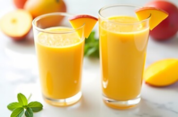 Fototapeta premium orange juice and fruits