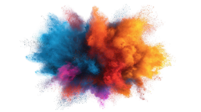 Abstract explosion of colorful powder (3)