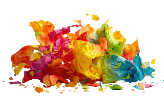 Vibrant colorful paper confetti explosion