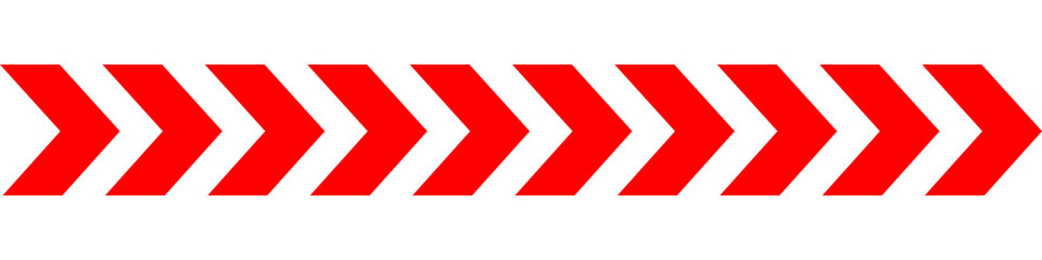 Red arrow sign. Dynamic colored arrow symbol. Arrow road sign, arrow dynamic symbol, speed sideways arrow icon striped direction fast arrows symbols.	
