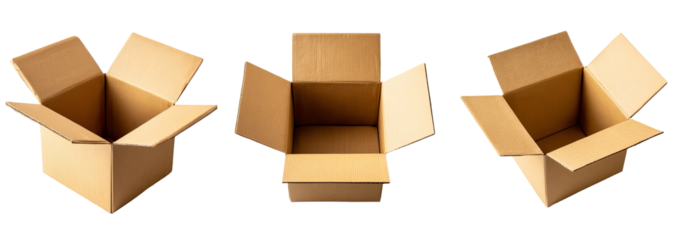 Three open cardboard boxes (15)