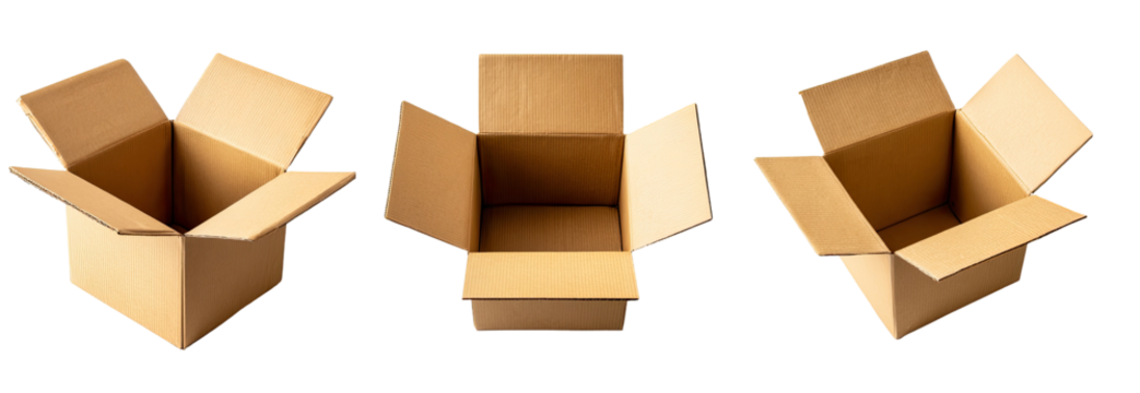 Three open cardboard boxes (15)