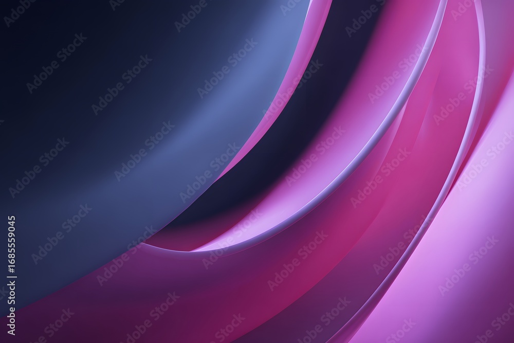 Poster a pink and black gradient background with a close-up of an abstract shape, featuring curved lines