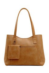 Light beige/tan tote bag with small zip pocket