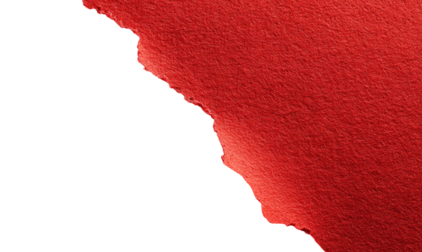 Jagged red paper tear against black background