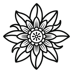 passion flower outline icon.