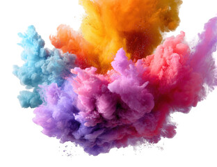 Colorful paint explosion