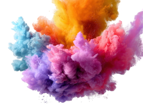 Colorful paint explosion