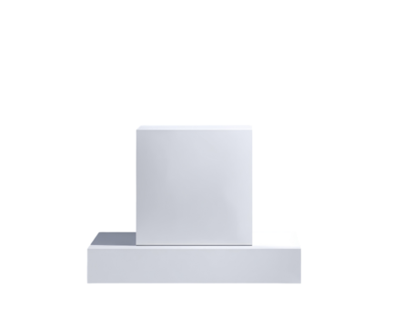 White cube pedestal, product display
