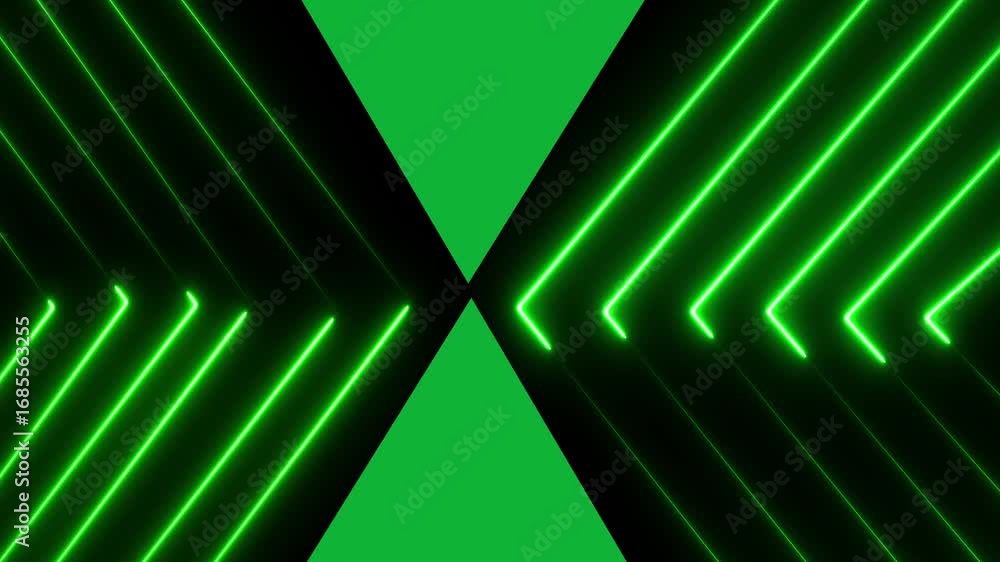 Poster straight neon line color blue black background neon lights blinking lines moving animation. ,abstrac