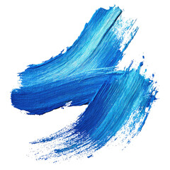 Abstract, vibrant blue paint strokes
