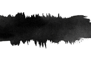 Dark, textured watercolor brushstroke