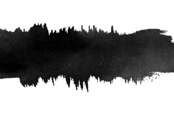 Dark, textured watercolor brushstroke