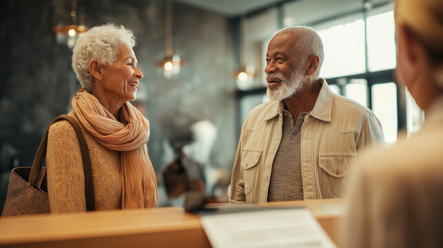 Couple enjoys warm conversation at a cozy cafe during a sunny afternoon in the city