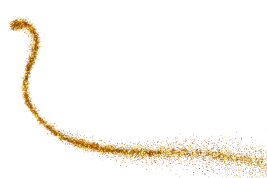 Golden, textured streamer trails, flowing, dynamic