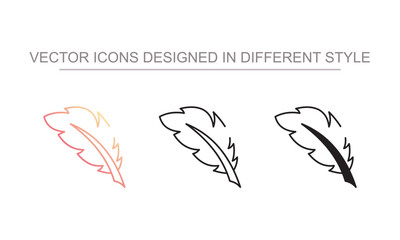 Quill icon design with white background stock illustration