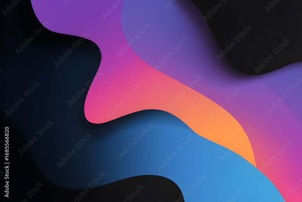 Poster a simple and minimalistic wallpaper with abstract shapes,