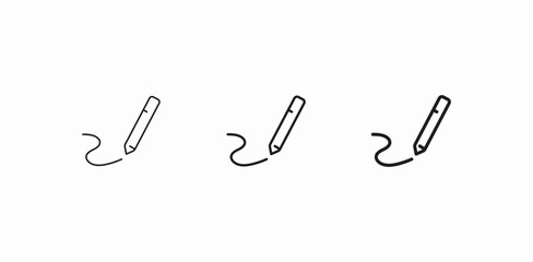 pen with line icon sign vector
