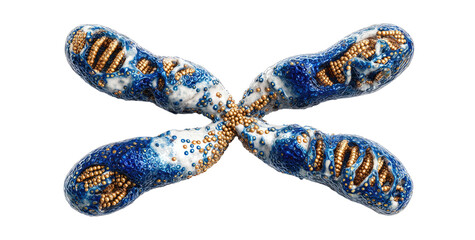 3D DNA double helix, intricate design