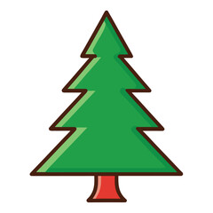 Fototapeta premium Festive christmas tree with colorful ornaments and snowflakes