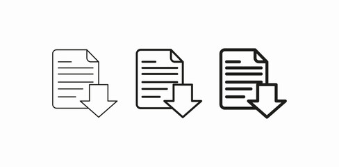 document download arrow icon sign vector