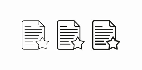 document favorite star icon sign vector