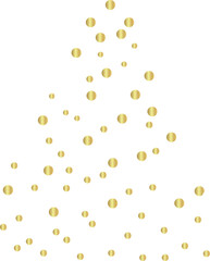 Abstract Golden Dots Christmas Tree