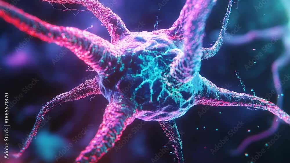 Poster neuron transmitting signals in the nervous system