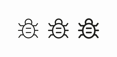 bug problem error icon sign vector