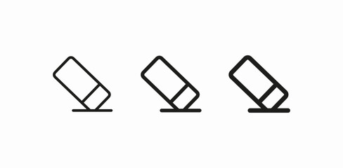 eraser on desk icon sign vector